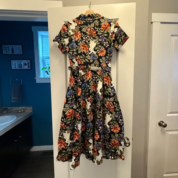 NWT - Collectif Vintage Caterina Forest Floral Swing Dress with pockets,… - Picture 6 of 7